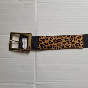 White House Black Market belt leopard print WHBM baddie siren extra small XS
